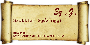 Szattler Gyöngyi névjegykártya