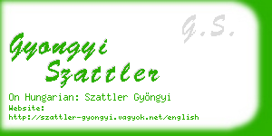 gyongyi szattler business card