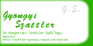 gyongyi szattler business card